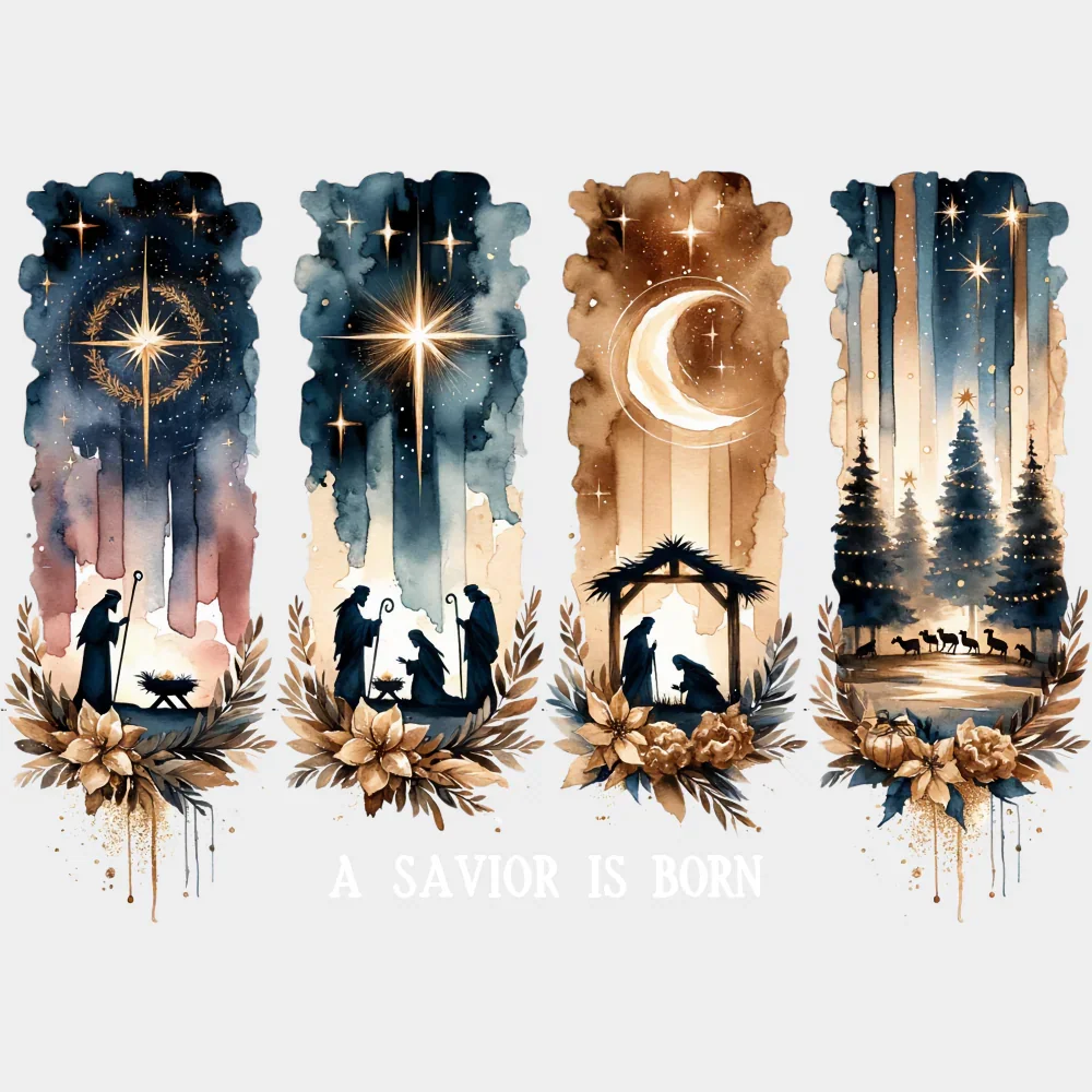 A Savior Is Born - Christmas DTF Transfer - Image 2
