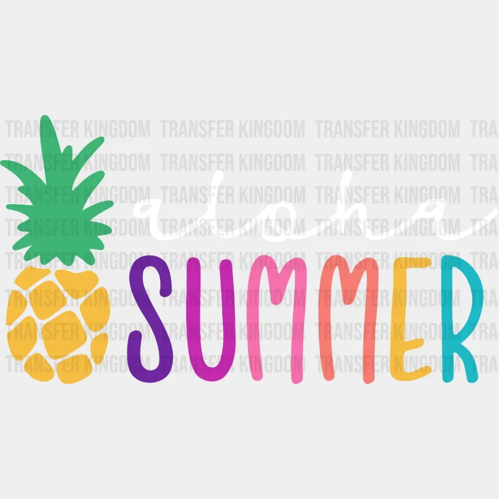 Aloha Summer Pineapple - Hawaii - Summer Lover Design - DTF heat transfer - Image 2