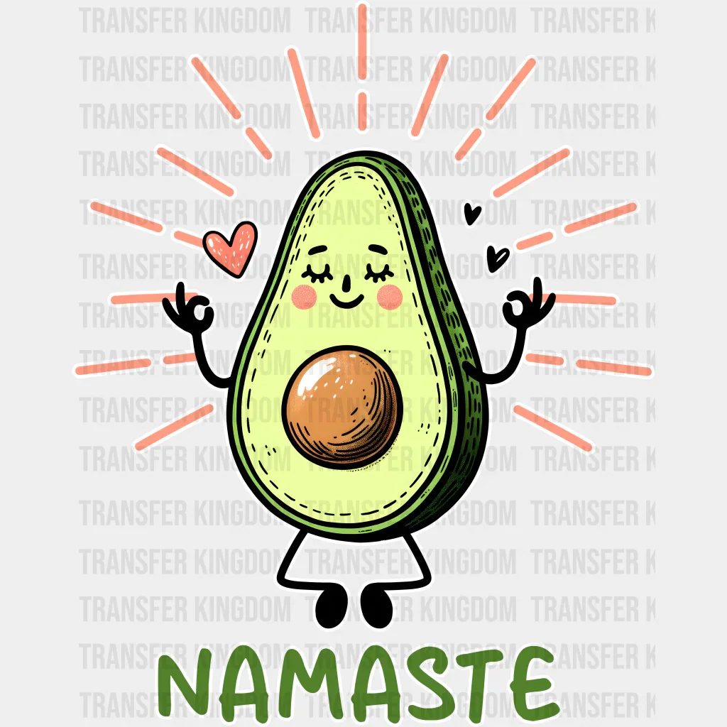 Avocado Namaste - Yoga DTF Heat Transfer - Image 2