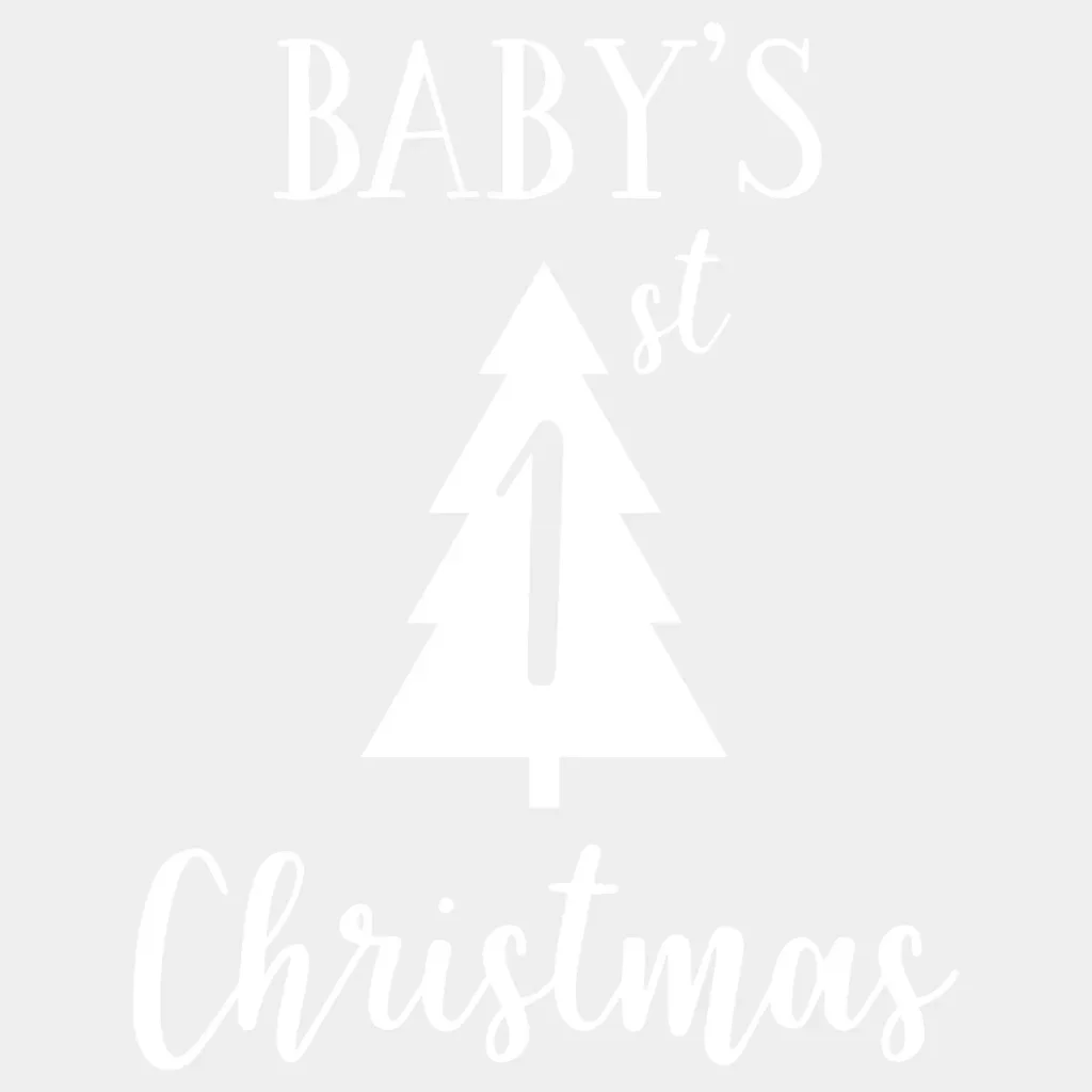 Baby's 1st Christmas Tree Design - DTF heat transfer - Image 2