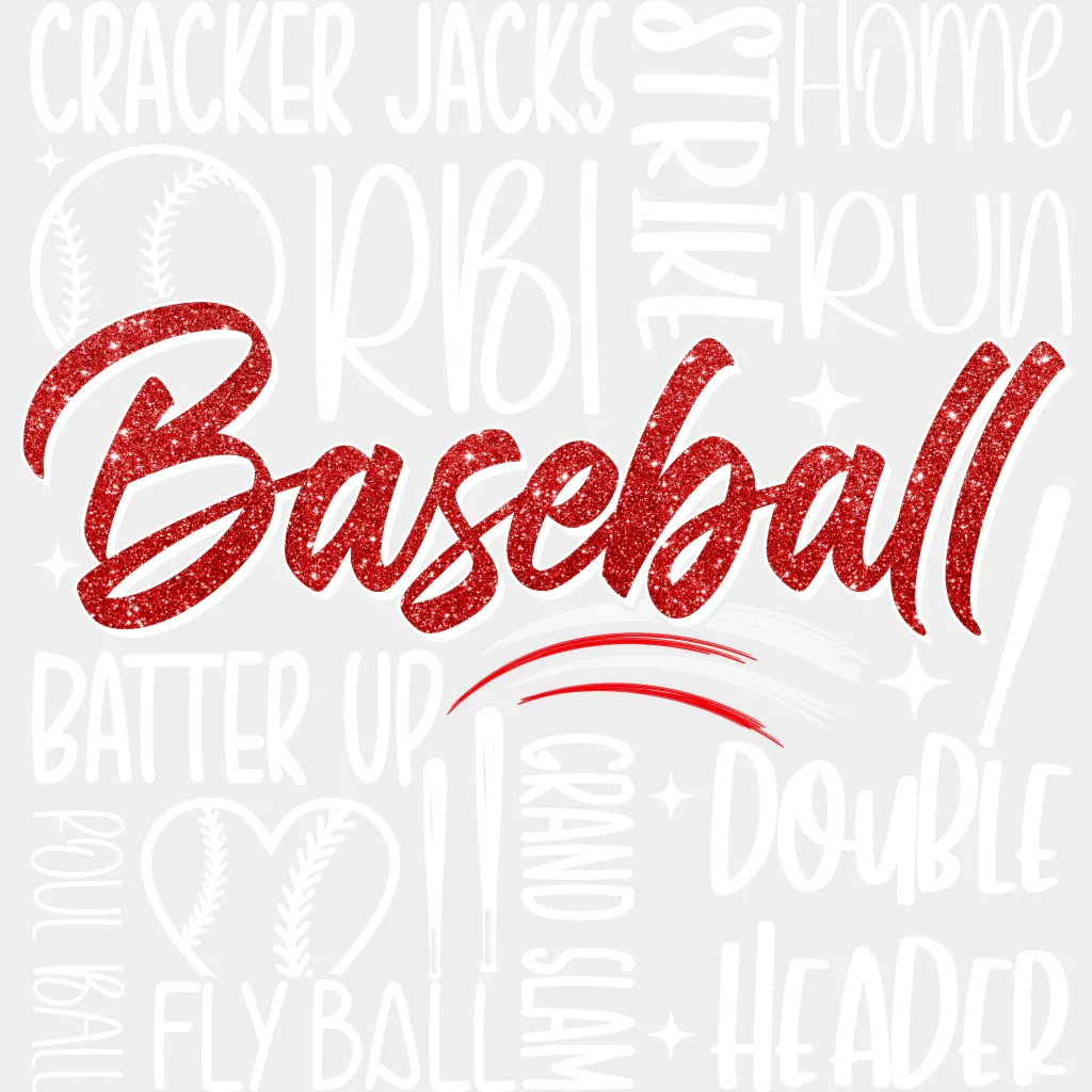 Batter Up Double Header Design - Baseball DTF Heat Transfer - Image 2