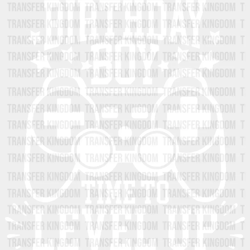 Birthday Boy Time To Level Up Design - DTF heat transfer - Image 2
