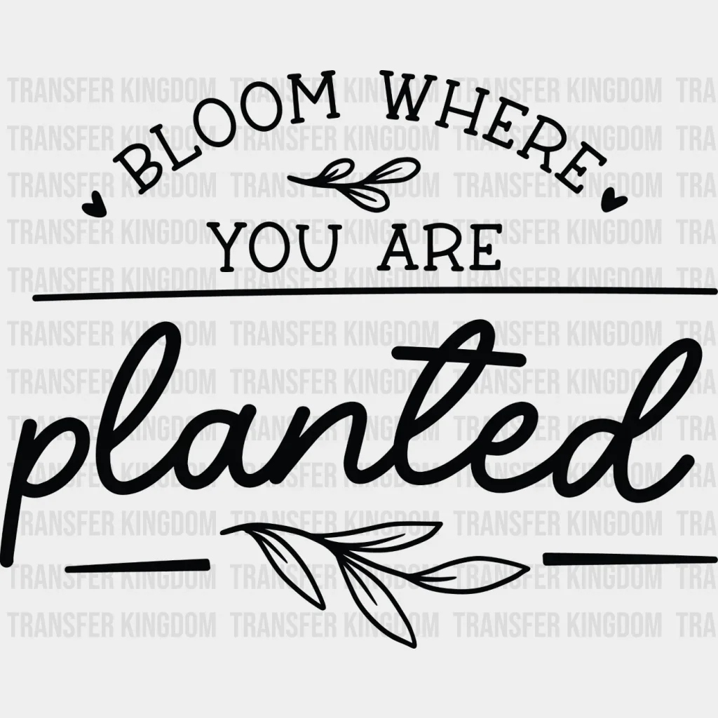 Bloom Where You Are Planted - Plants DTF Heat Transfer