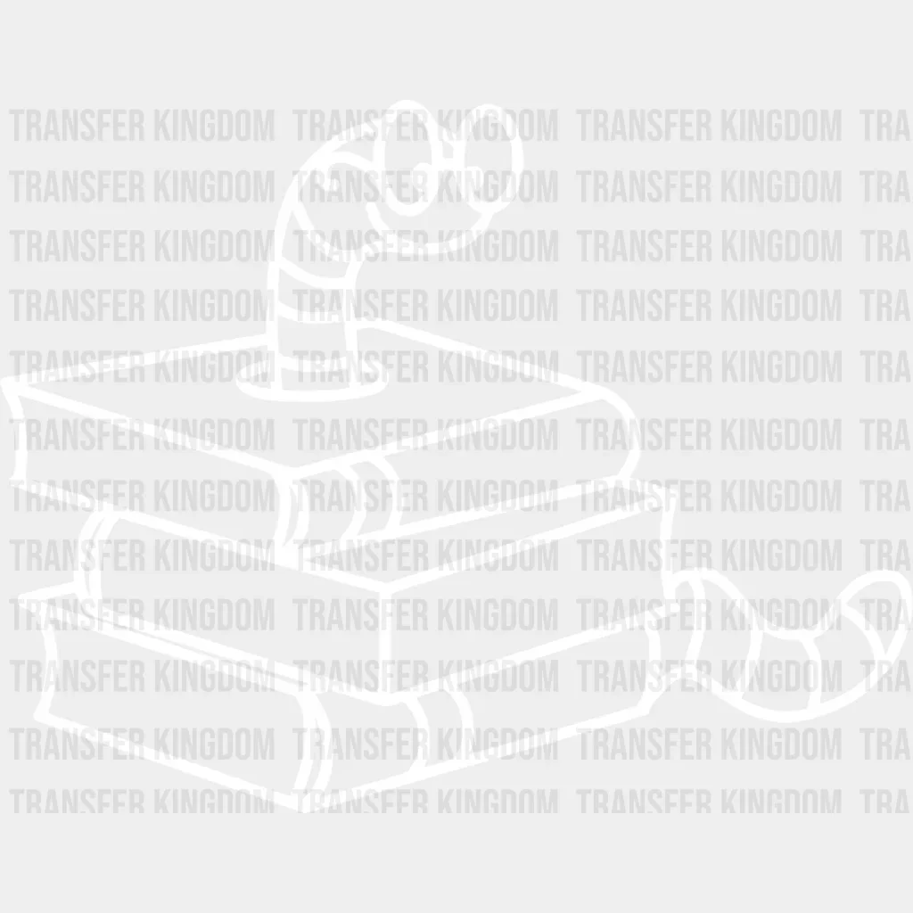 Bookworm Design - DTF heat transfer - Image 2