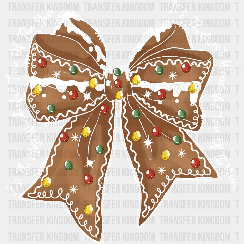 Brown Ribbon Design - Christmas DTF Transfer - Image 2