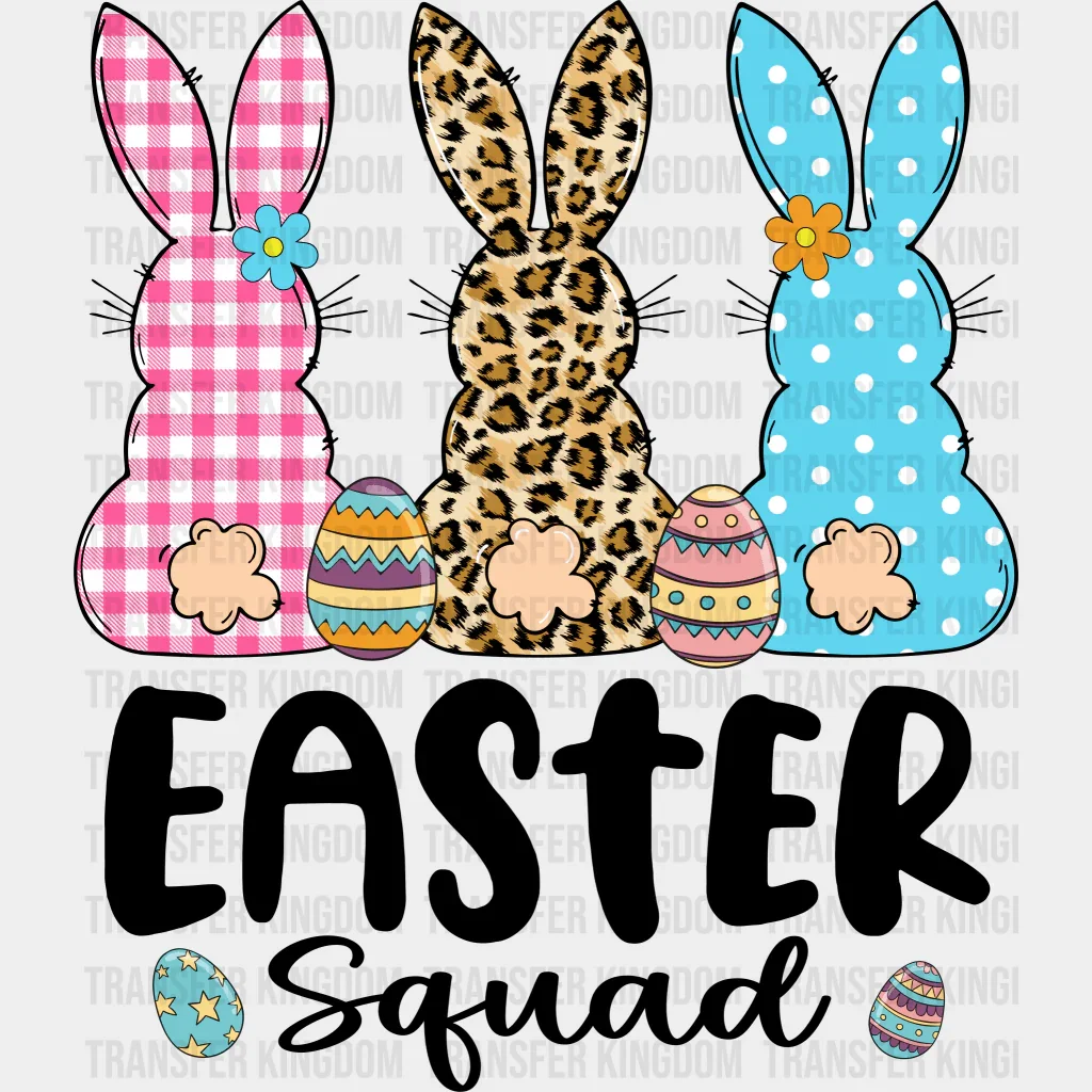 Bunnies Easter Squad Design- DTF heat transfer