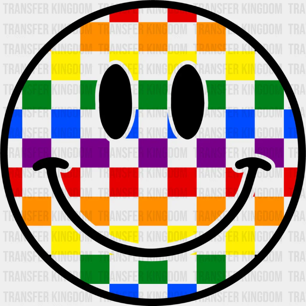 Colorful Smiley Design - Gay Theme DTF Transfer