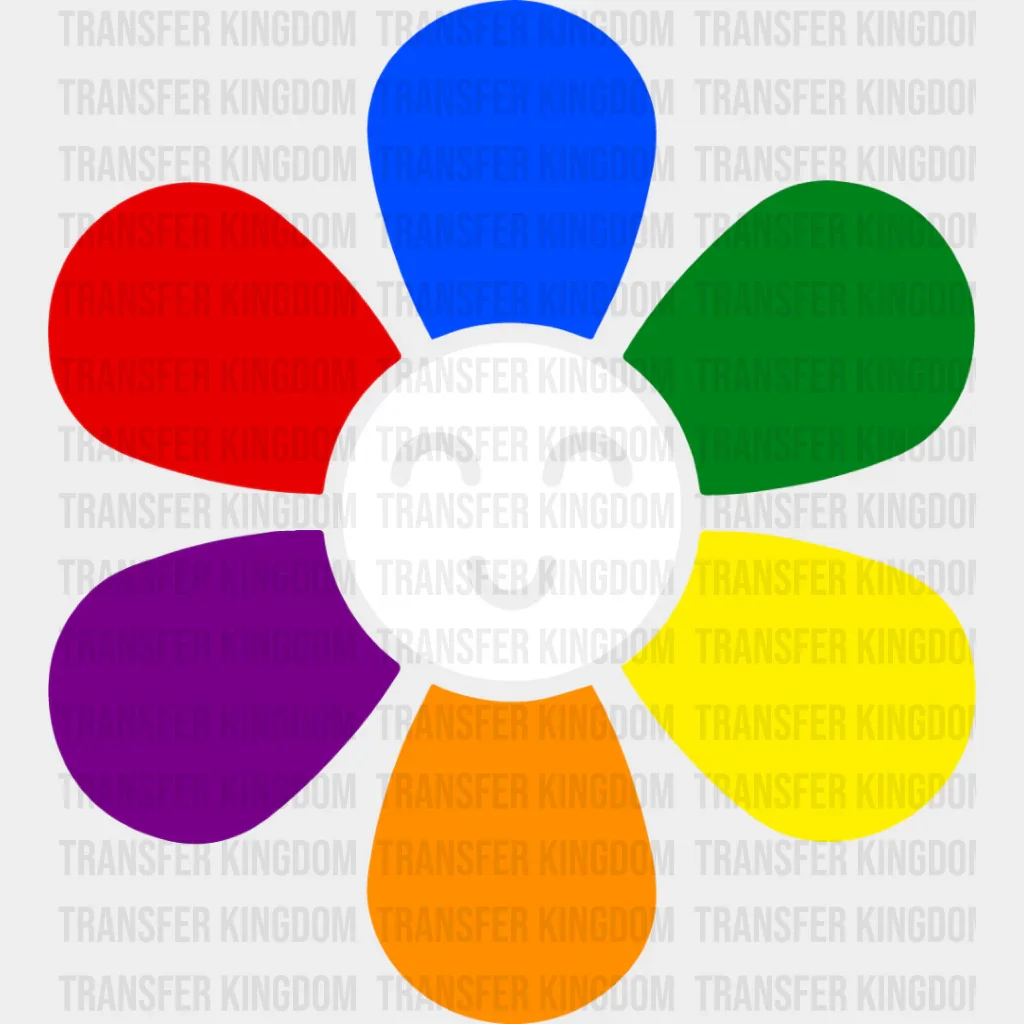 Colorful Smiley Flower - Gay Theme DTF Transfer - Image 2