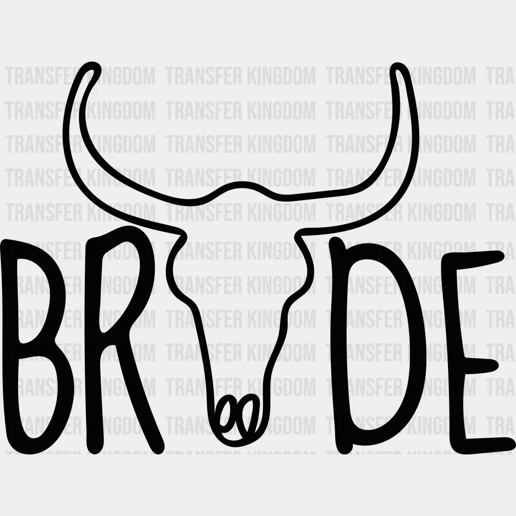 Cow Skull Bride/Tribe Design - DTF heat transfer