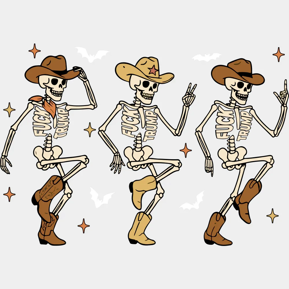 Cowboy Skeletons - Halloween DTF Transfer - Image 2