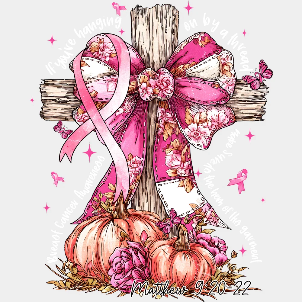 Cross - Breast Cancer Awareness DTF Transfer - Image 2