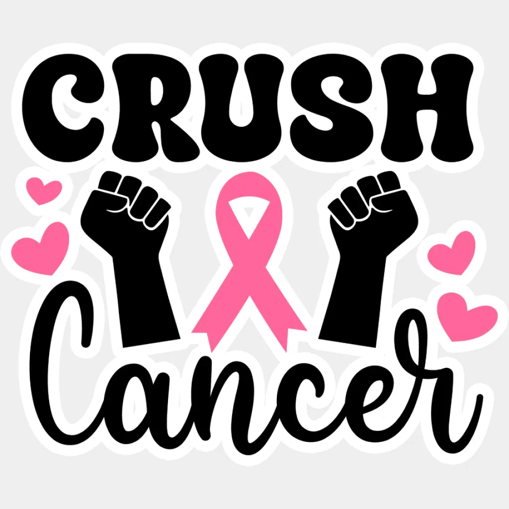 Crush Cancer Hearts - Cancer DTF Transfer - Image 2