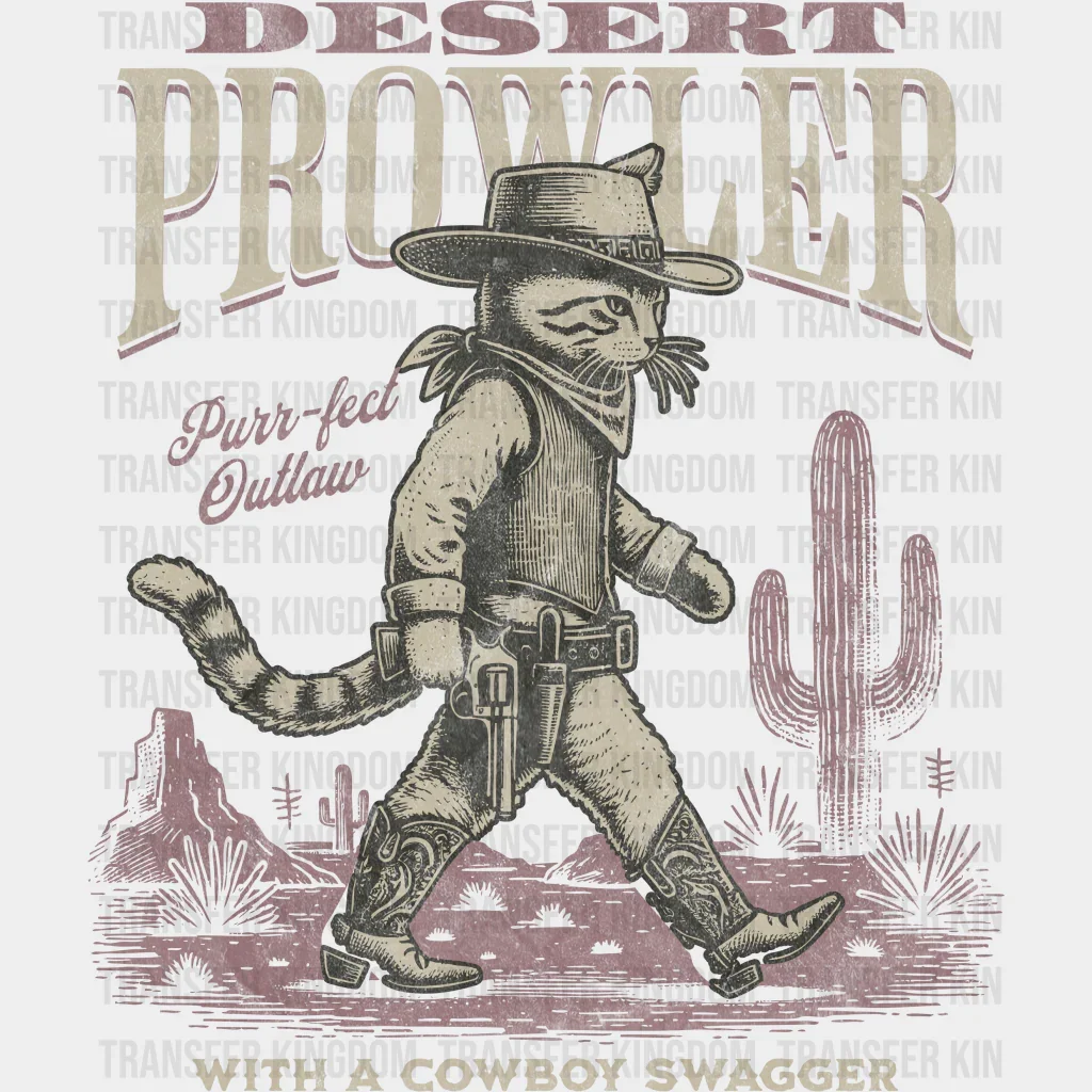 Desert Prowler With a Cowboy Swagger - Rodeo DTF Transfers