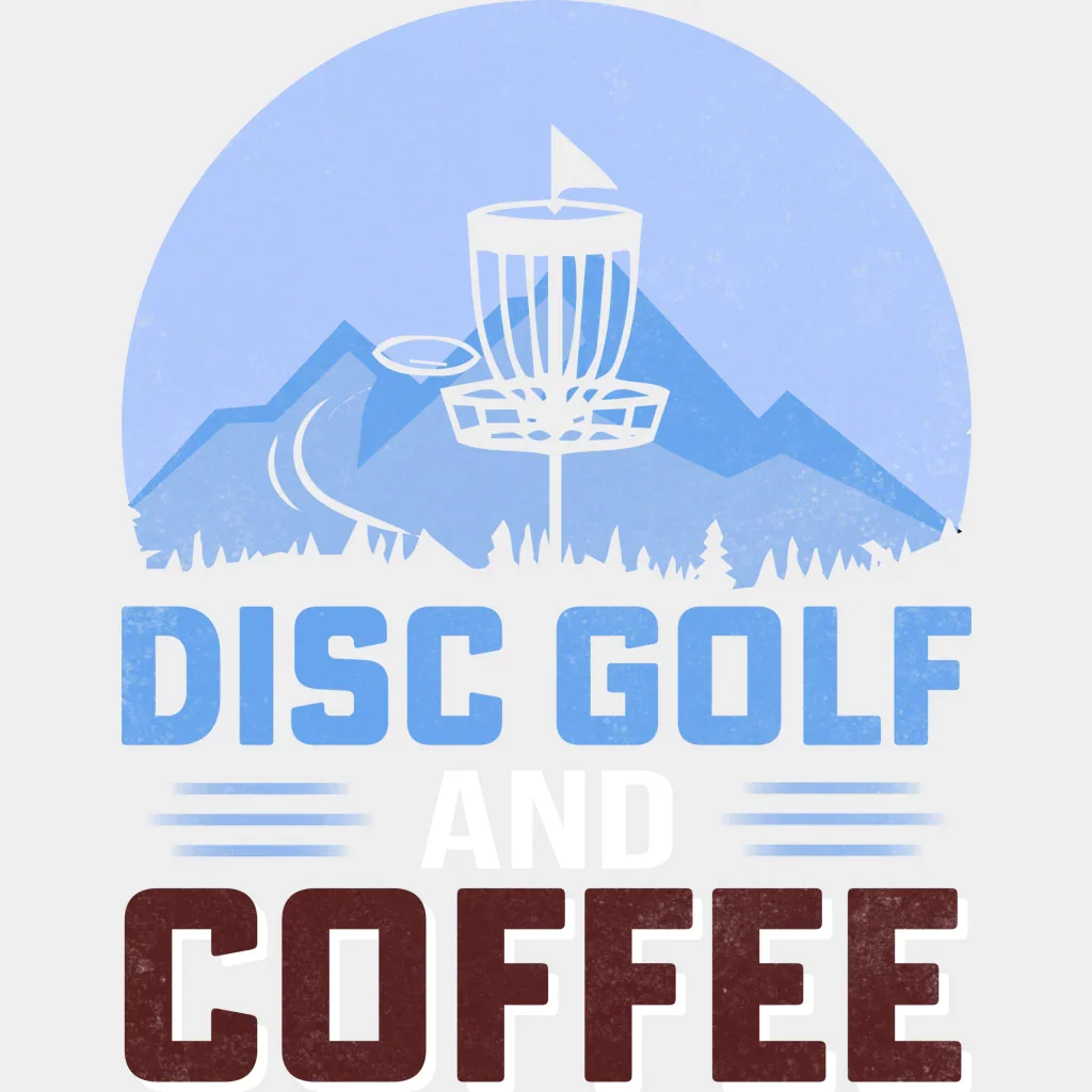 Disc Golf And Coffee - Golf DTF Heat Transfer - Image 2
