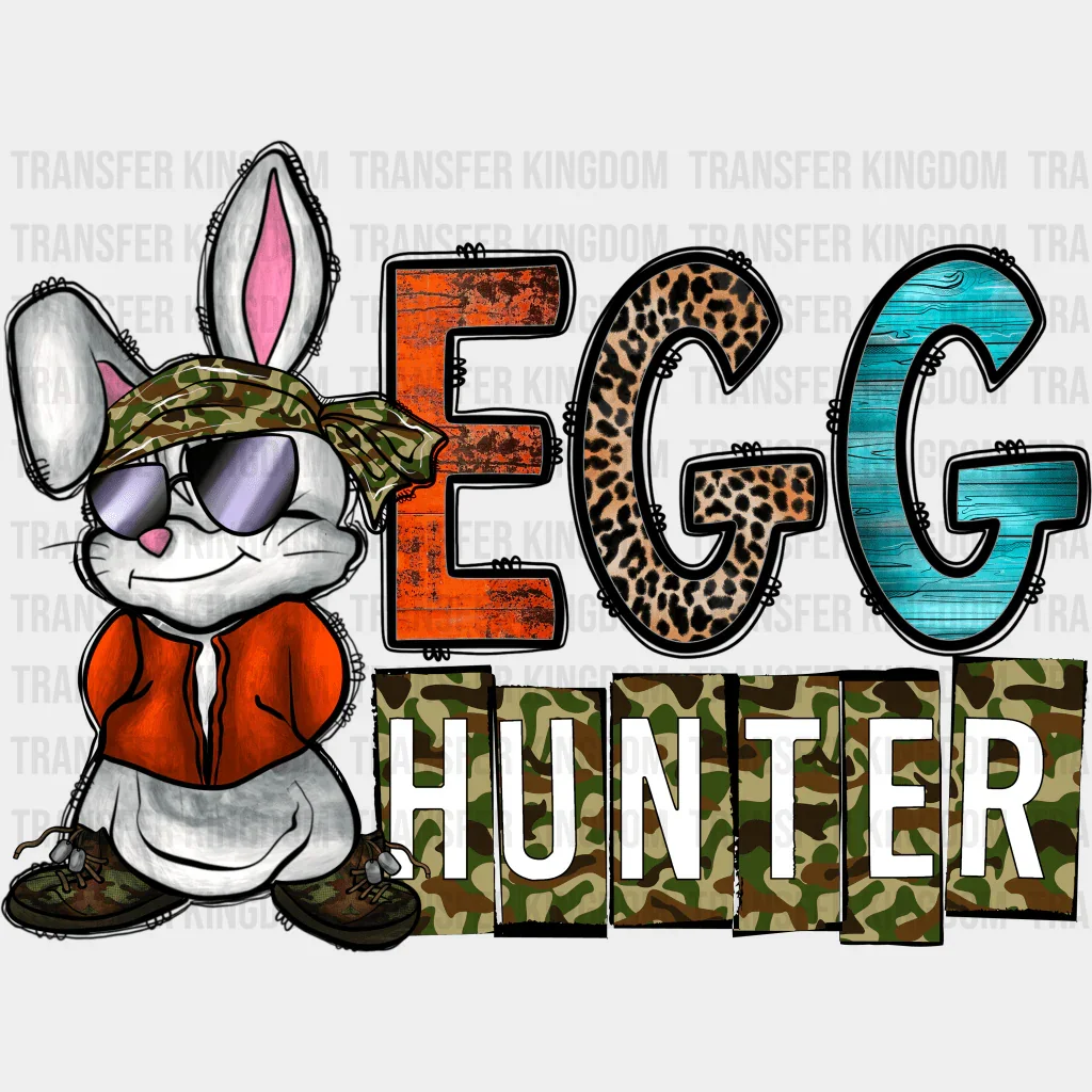 Egg Hunter Bunny Easter Cool Bunny Design - DTF heat transfer
