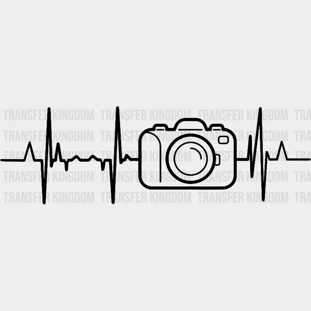 EKG Line & Camera - Photography DTF Transfers