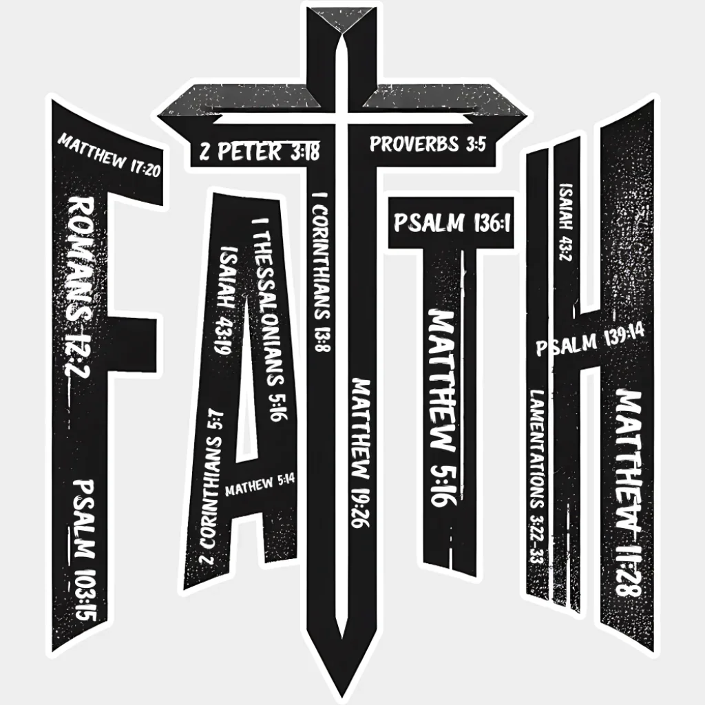 Faith Cross - Christianity DTF Transfer - Image 2