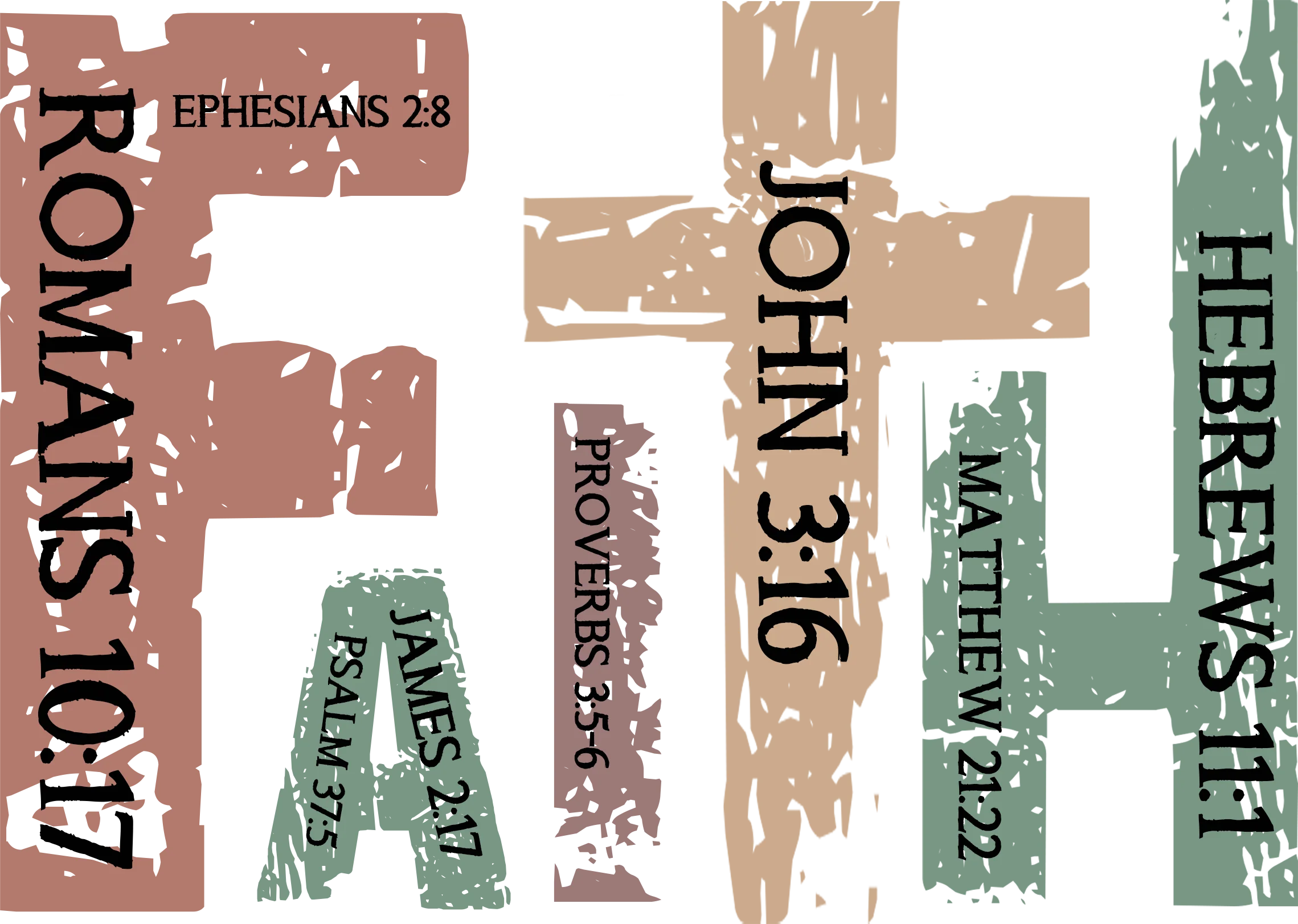 Faith Cross Design - Christianity DTF Transfer