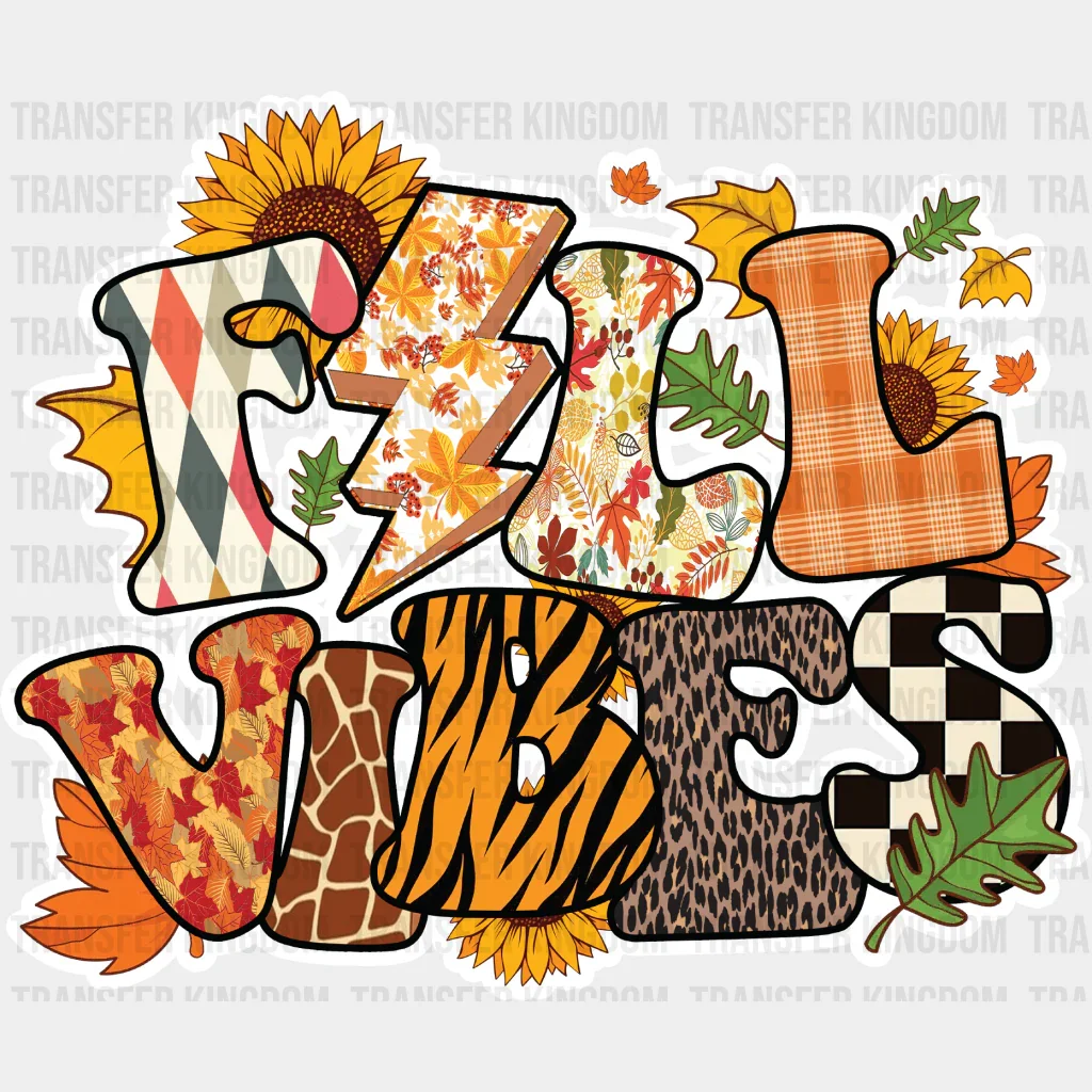 Fall Vibes Sunflower Design - Fall DTF Transfer - Image 2