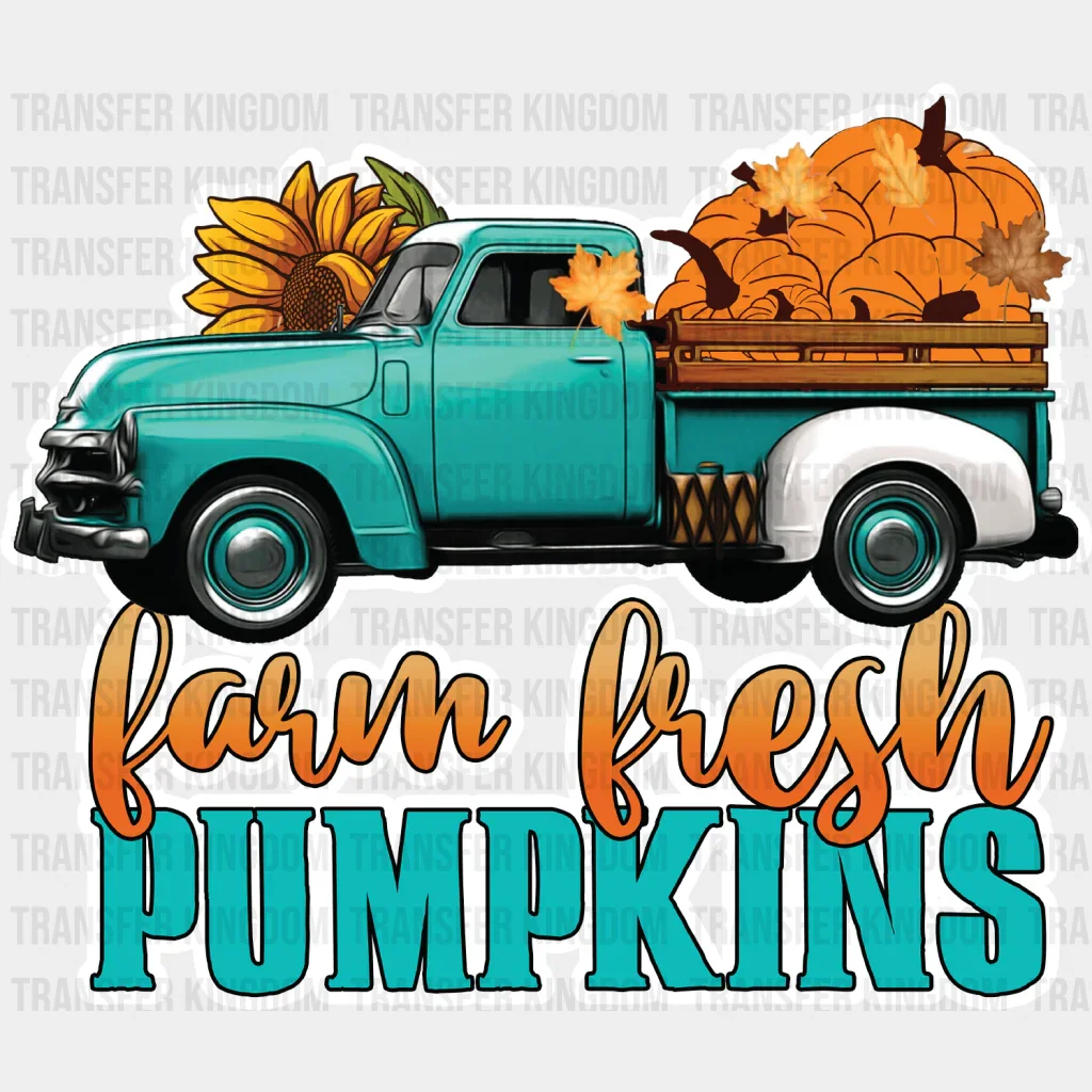 Farm Fresh Pumpkins Truck - Fall DTF Transfer - Image 2