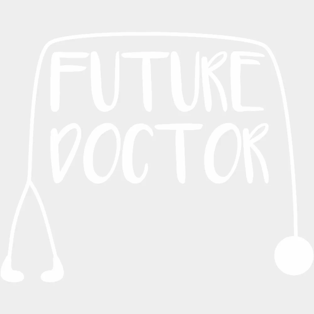 Future Doctor, Stethoscope B&W - Medical School DTF Transfers - Image 2