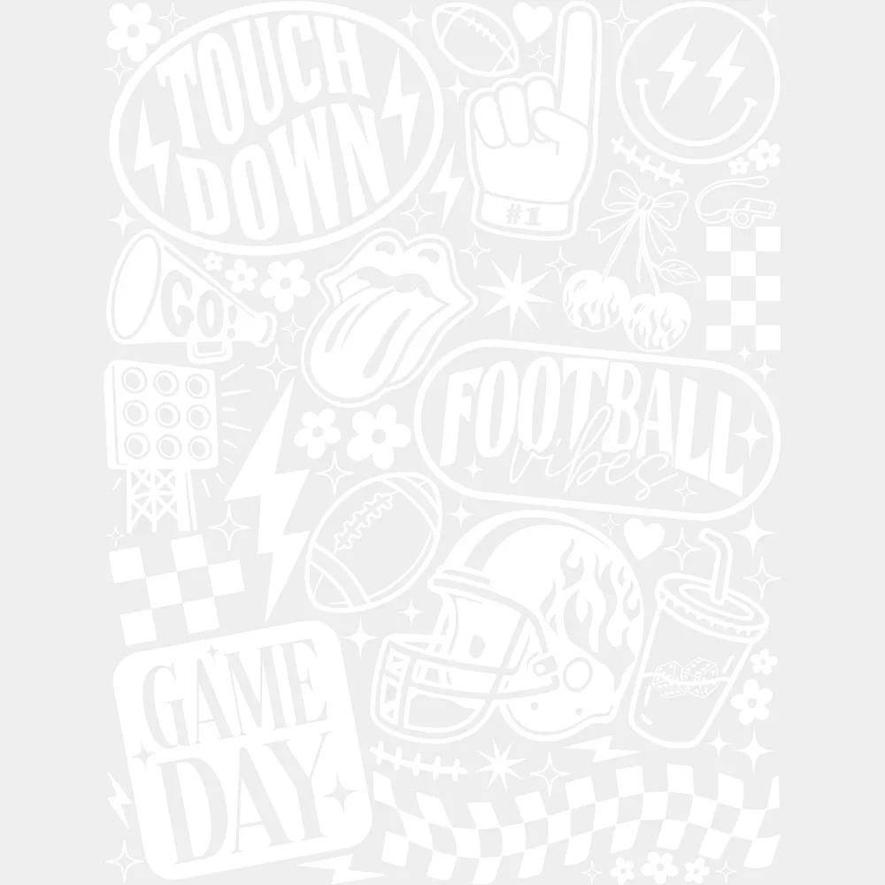 Game Day B&W - Football DTF Transfer - Image 2