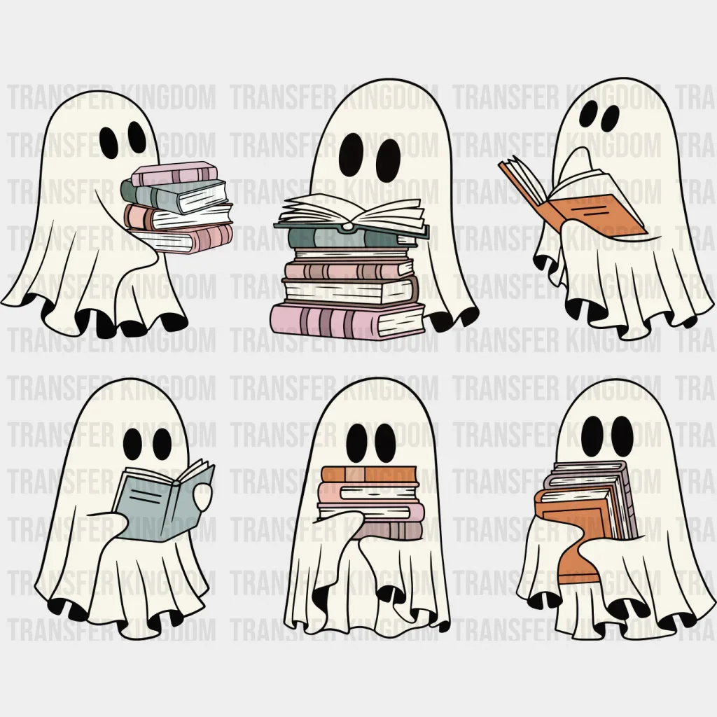 Ghost With Books - Halloween DTF Transfer
