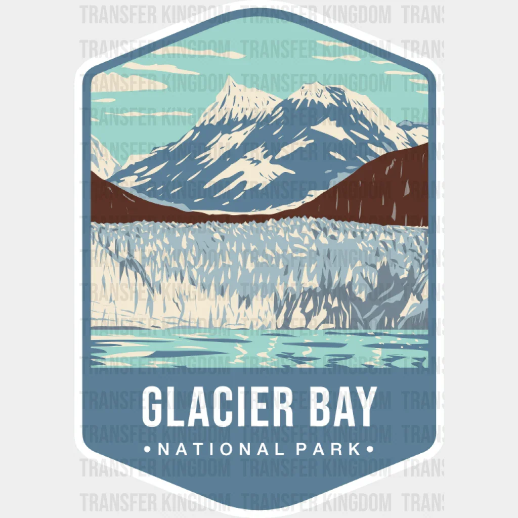 Glacier Bay National Park Colorful Design - National Parks DTF Transfer