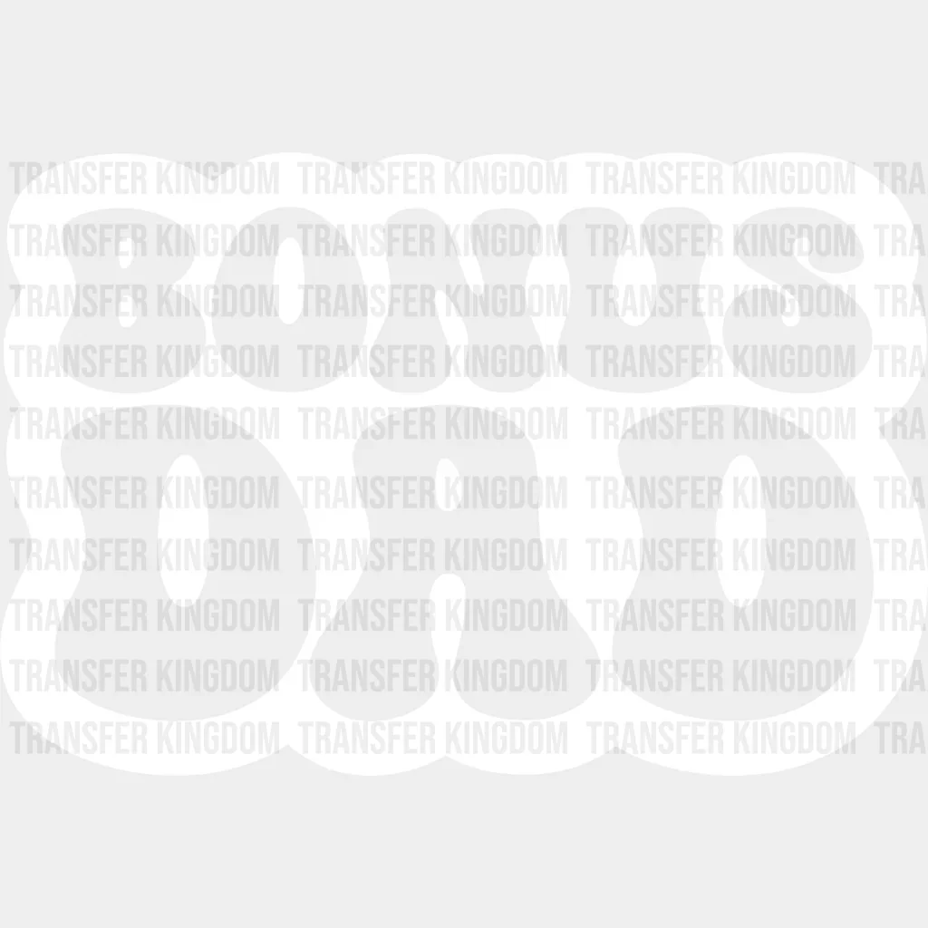Groovy Bonus Dad - Father's Day DTF Heat Transfer - Image 2