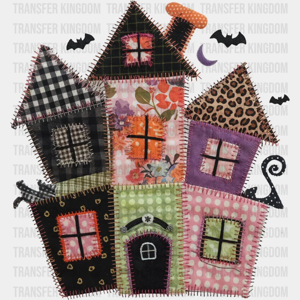 Halloween House & Bats - Halloween DTF Transfer