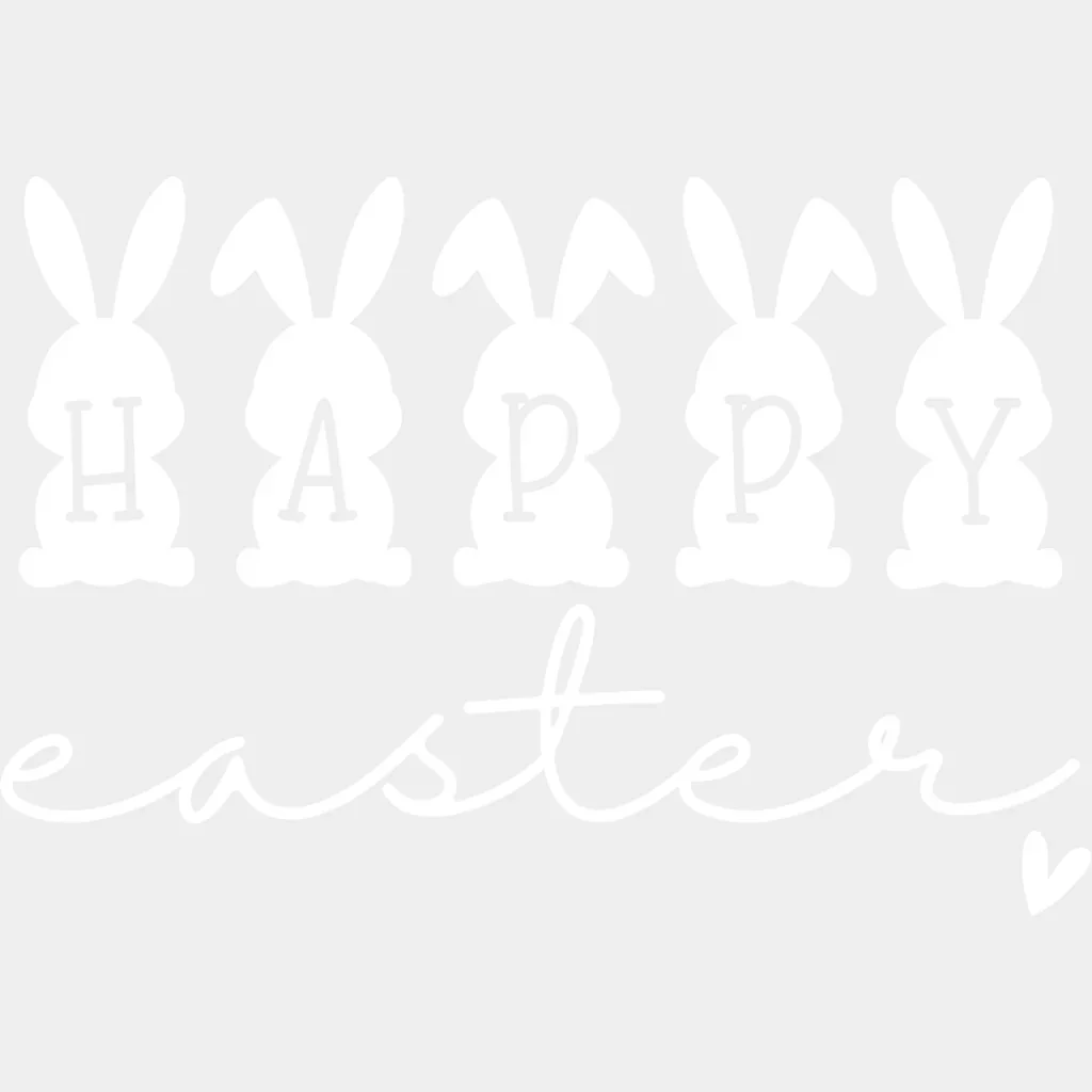 Happy Easter B&W Design - Easter DTF Transfer - Image 2