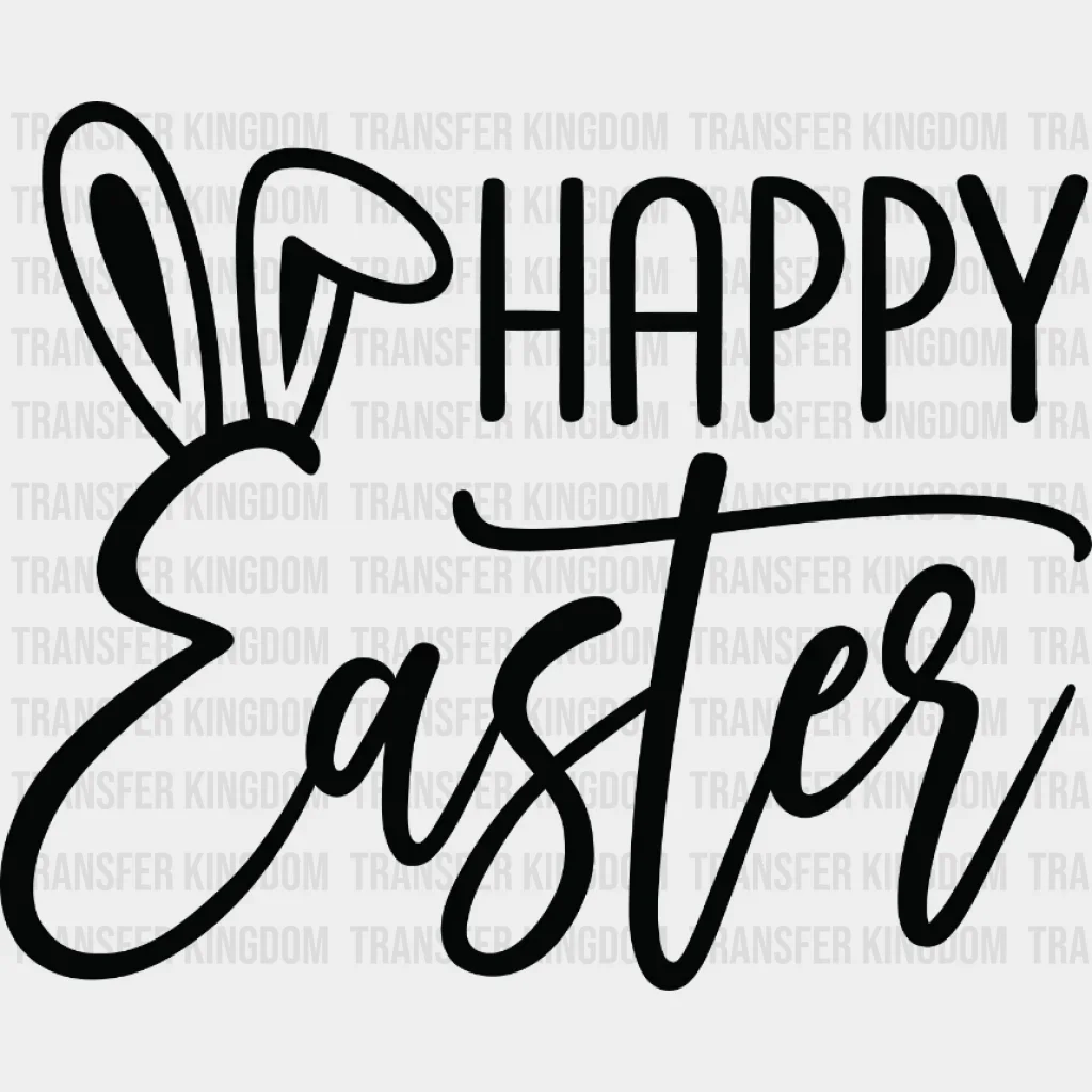 Happy Easter Bunny Ear Design- DTF heat transfer