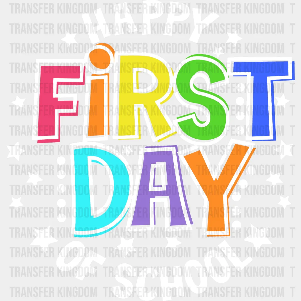 Happy First Day Of School 100 Days Of School Design - 100 Days Of School DTF heat transfer - Image 2