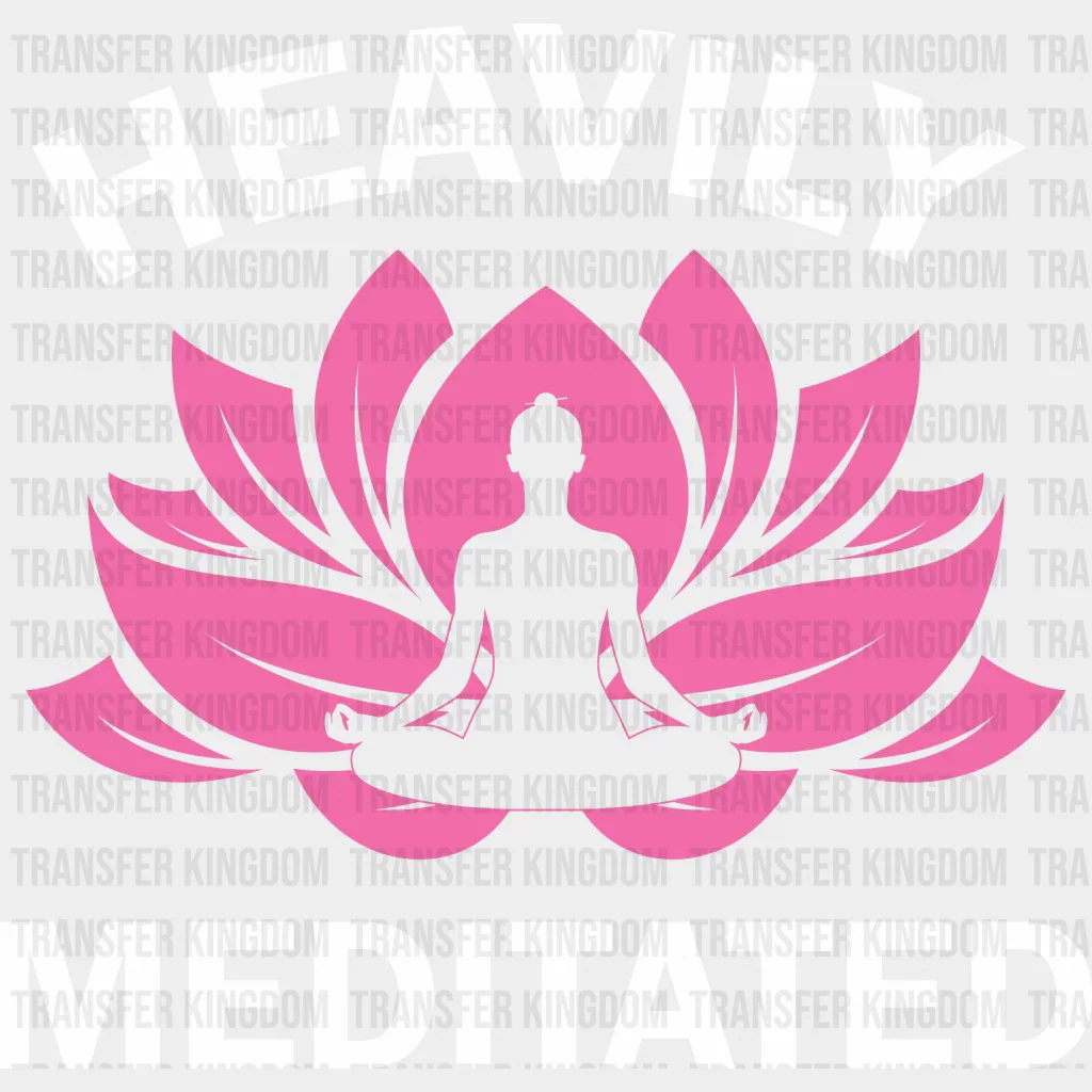 Heavily Meditated B&W - Yoga DTF Heat Transfer - Image 2