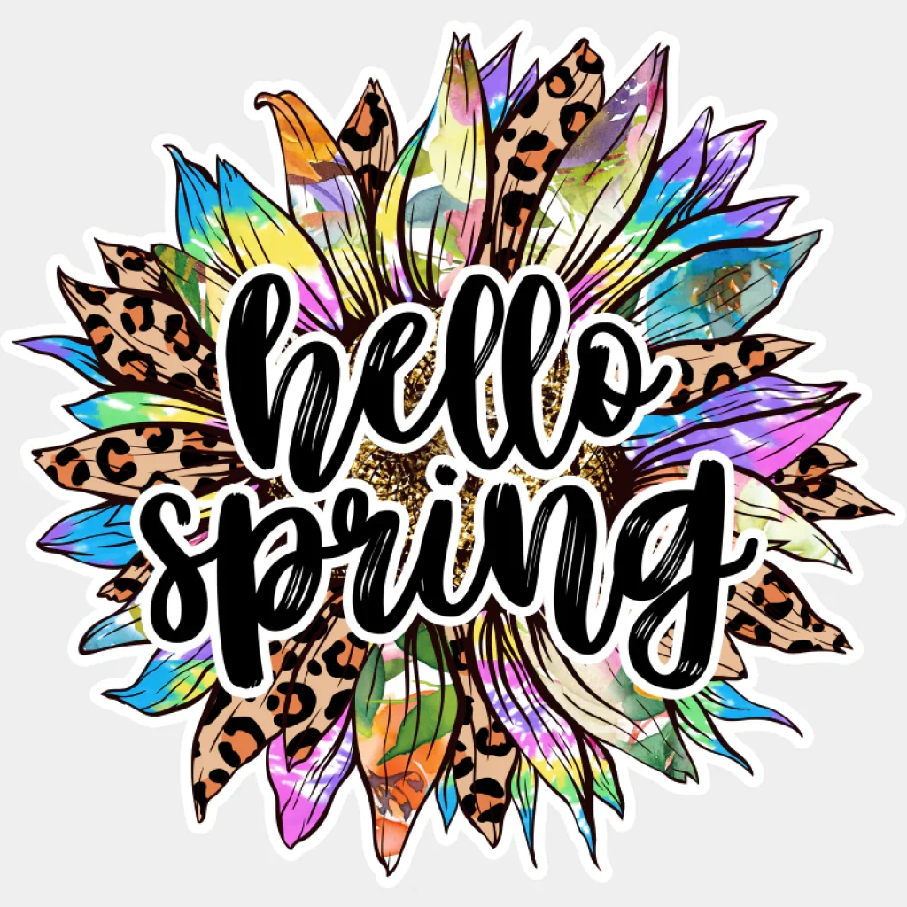 Hello Spring Flower - Spring DTF Transfer - Image 2