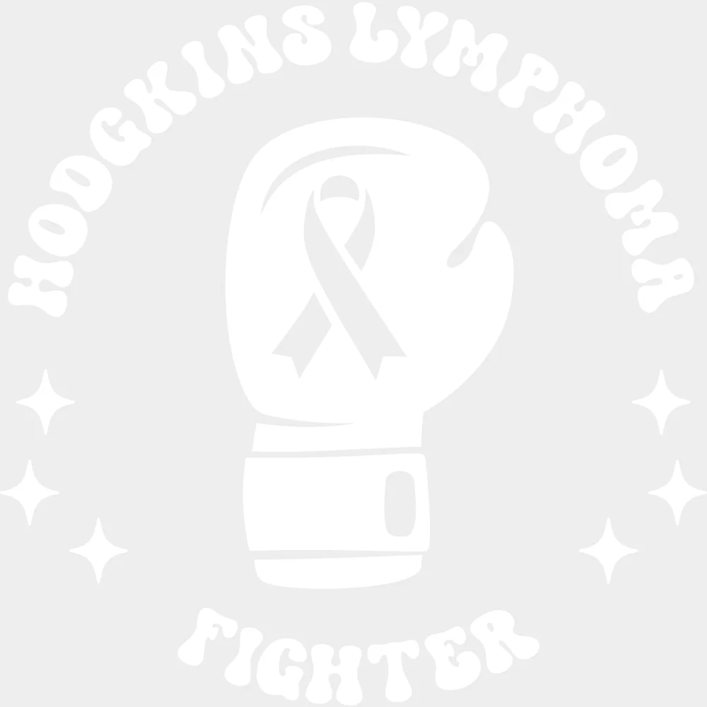 Hodgkin's Lymphoma Fighter Boxing Gloves, Black, White & Purple - Lymphoma DTF Transfers - Image 2