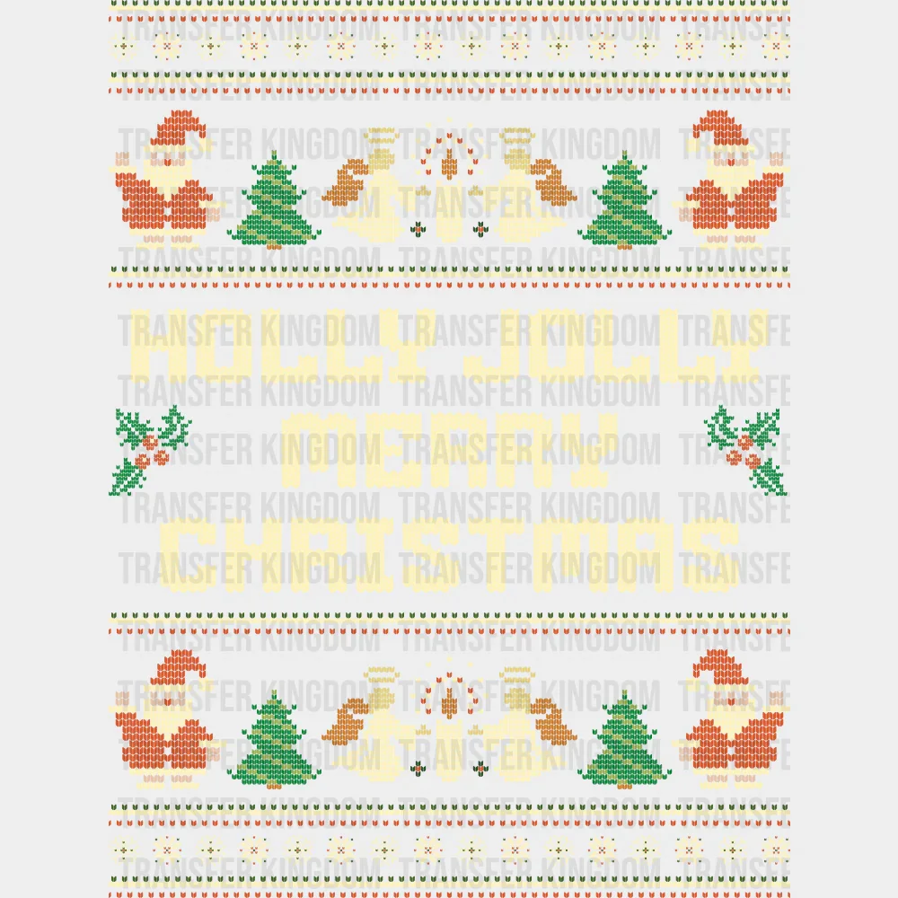 Holly Jolly Merry Christmas - Christmas DTF Transfer