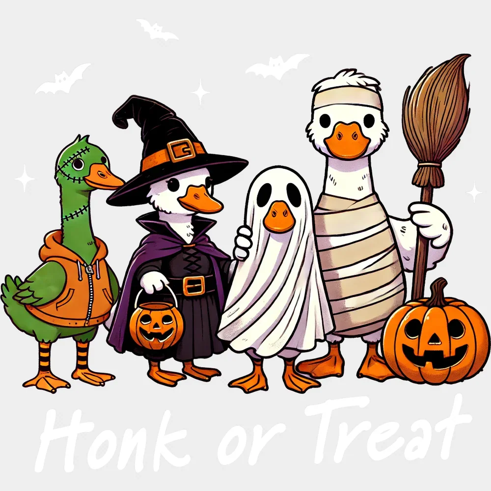 Honk Or Treat Gooses - Halloween DTF Transfer - Image 2