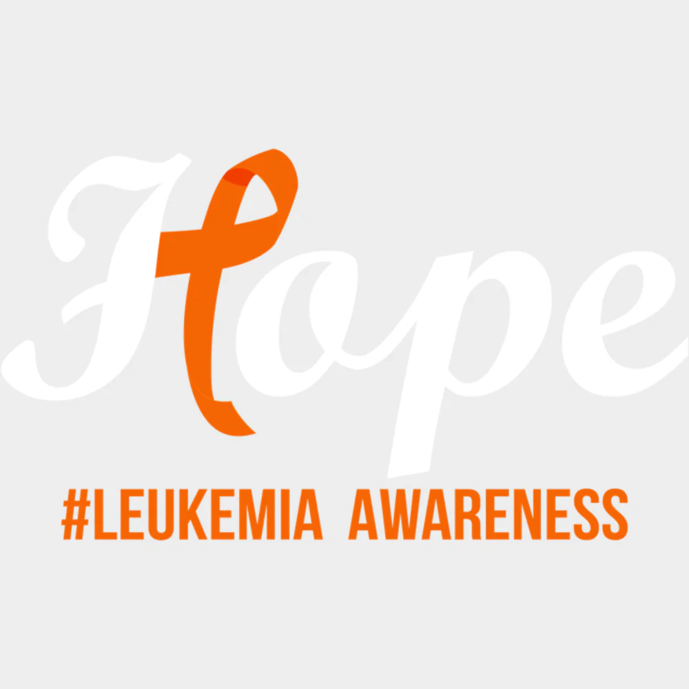 Hope, Leukemia Awareness, B&W - Leukemia DTF Transfers - Image 2