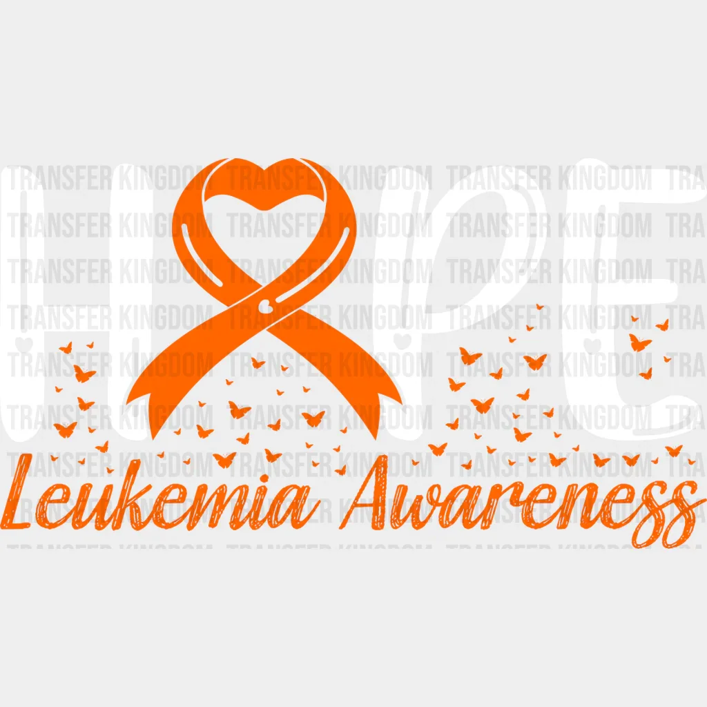 Hope Ribbon Design - Leukemia DTF heat transfer - Image 2