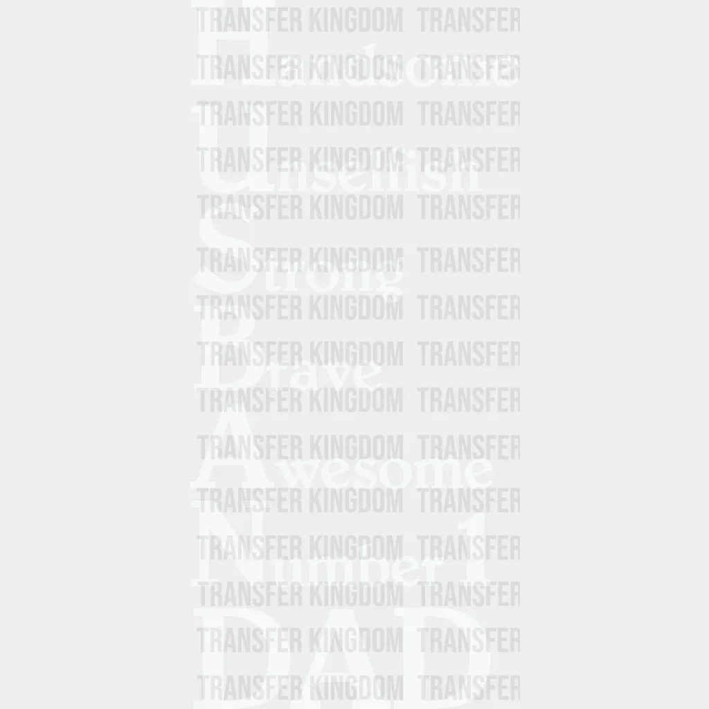 Husband Dad Acrostic Design - DTF heat transfer