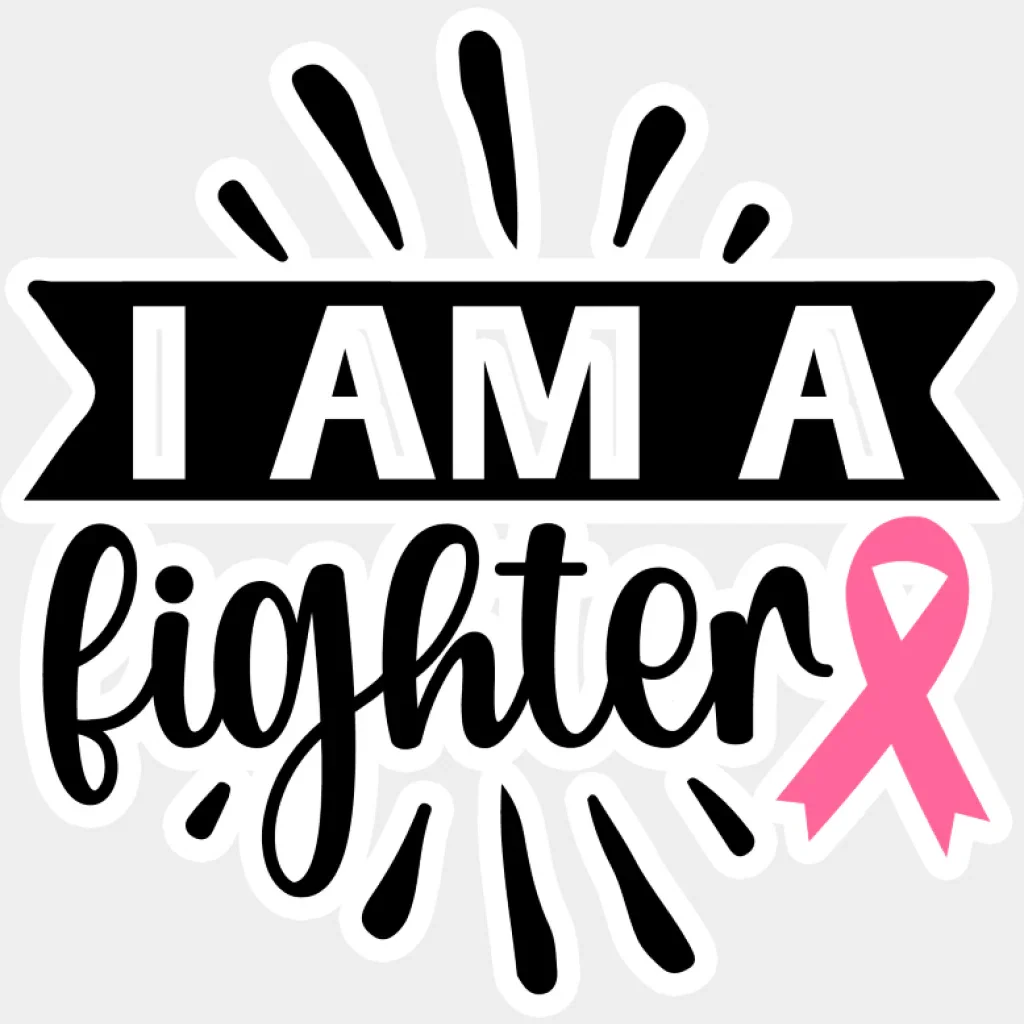 I Am A Fighter Ribbon - Cancer DTF Transfer - Image 2