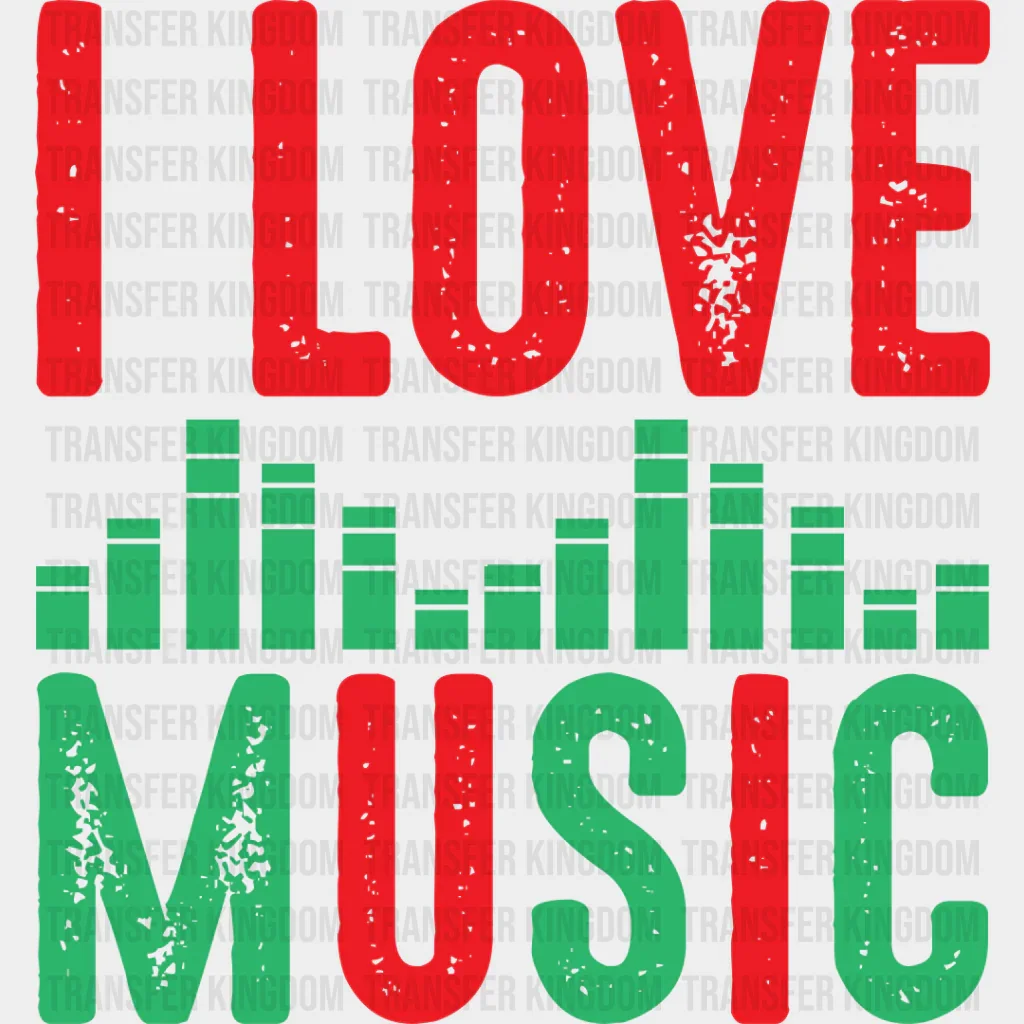 I Love Music - Singing DTF Heat Transfer