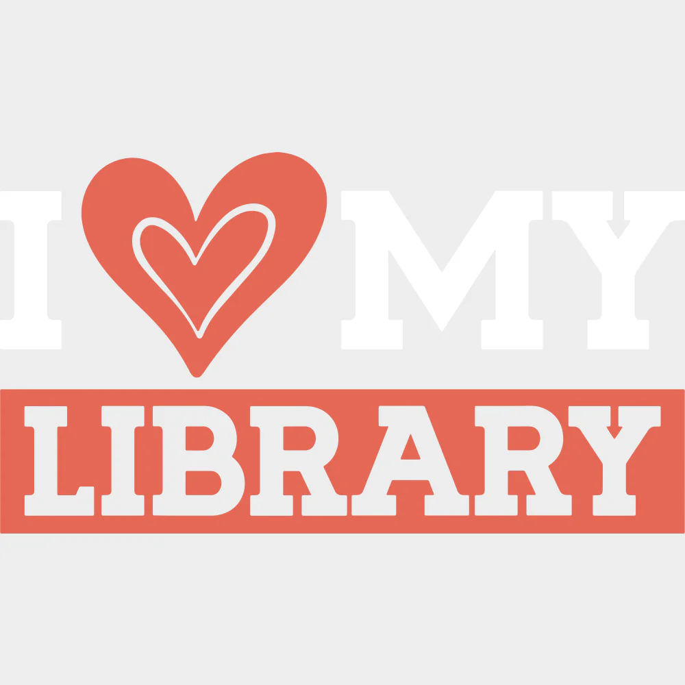 I Love My Library - Librarian DTF Transfers - Image 2