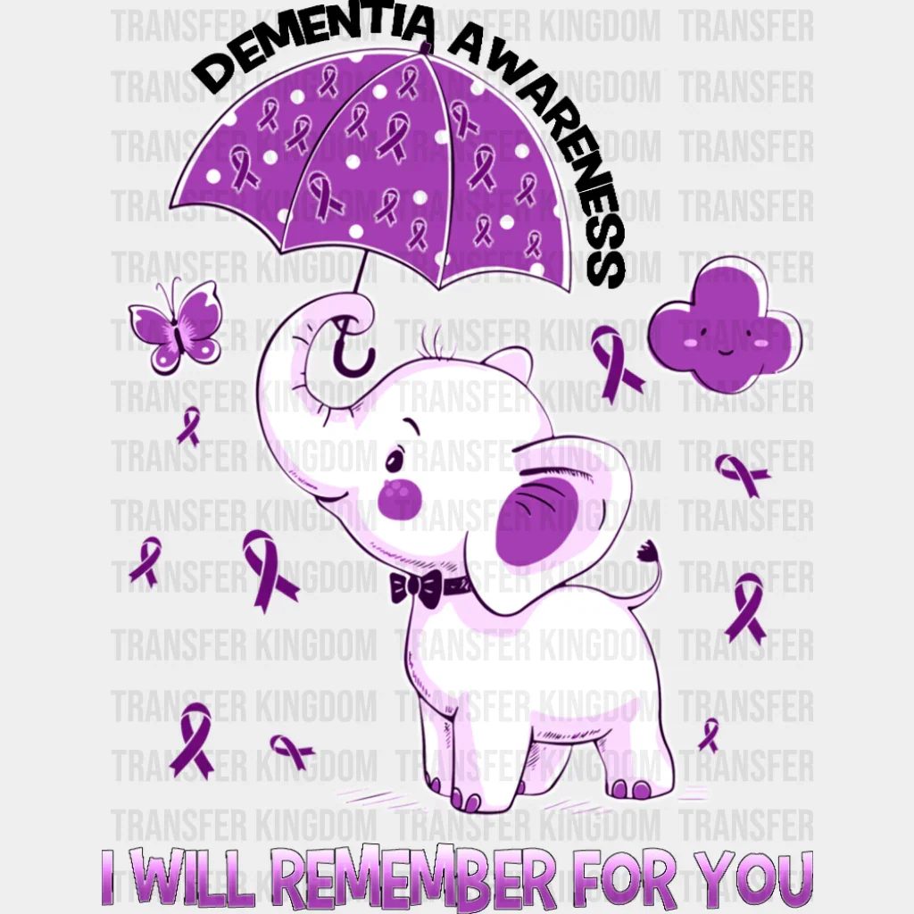 I Will Remember For You - Alzheimer's Awareness DTF Transfer
