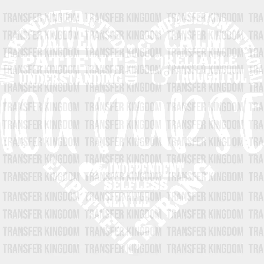 Icu Nurse Empathetic Strong Design - Icu Nurse DTF Heat Transfer - Image 3