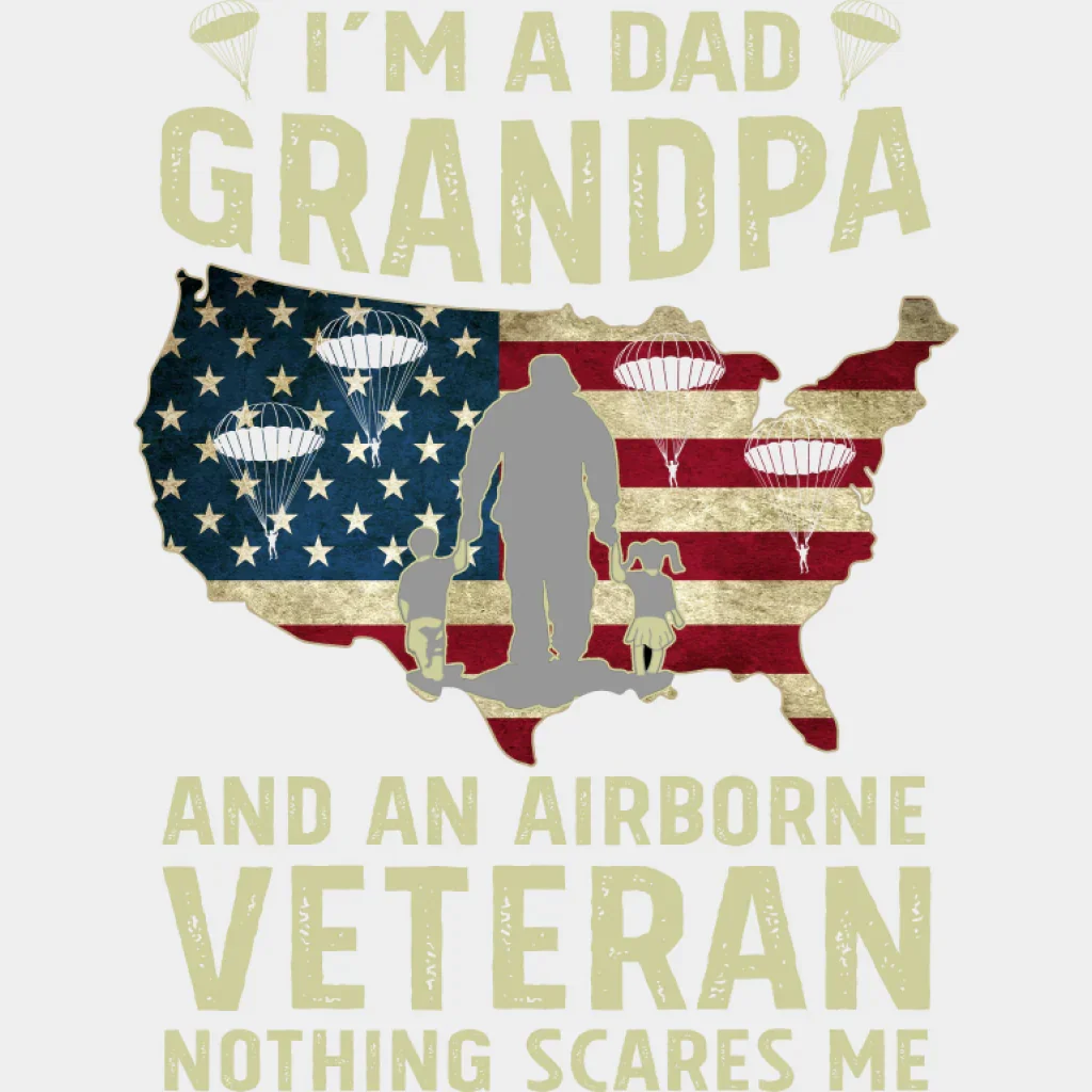 I'm A Grandpa And An Airborne Veteran - Military DTF Transfer - Image 2