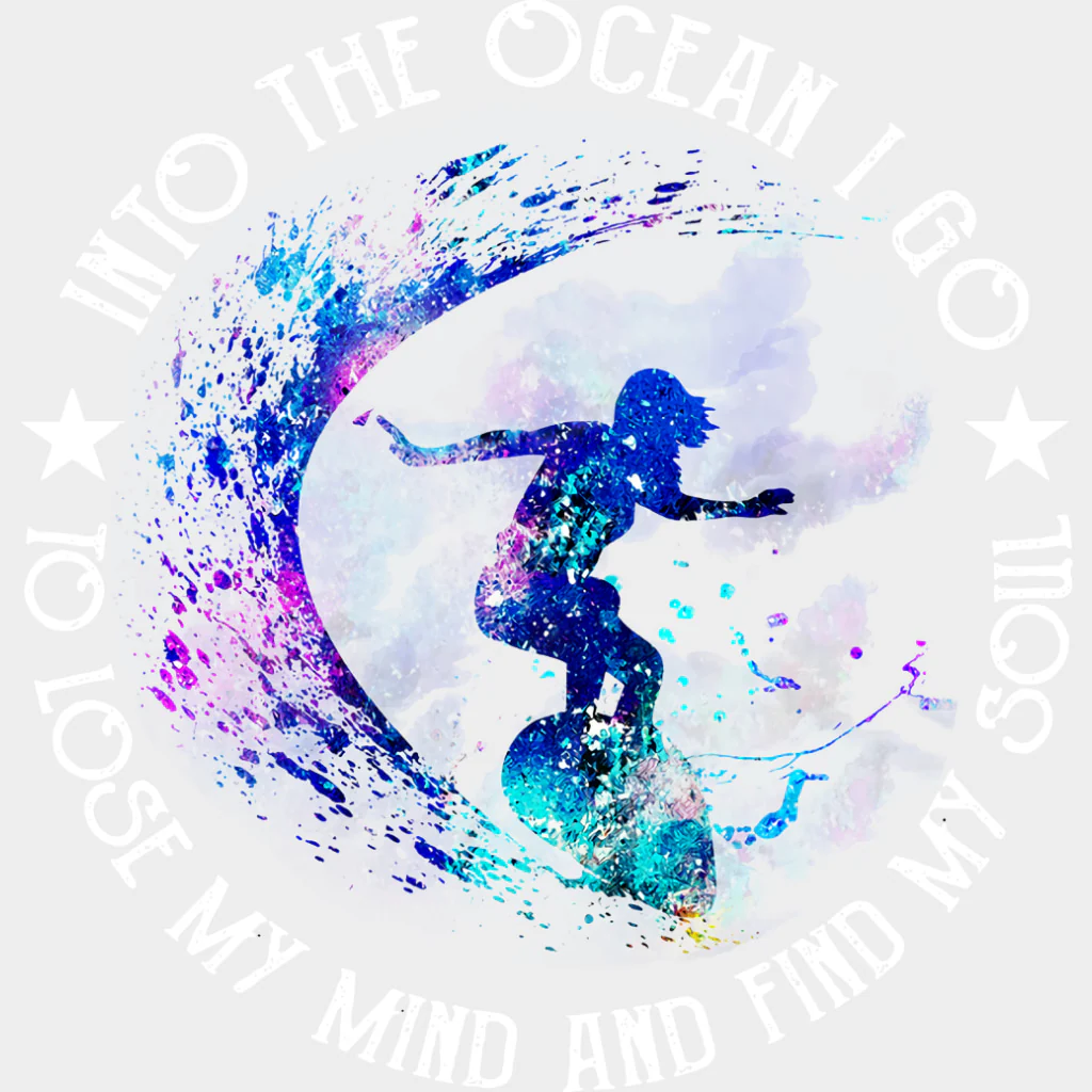 Into The Ocean I Go - Surfing DTF Transfers - Image 2