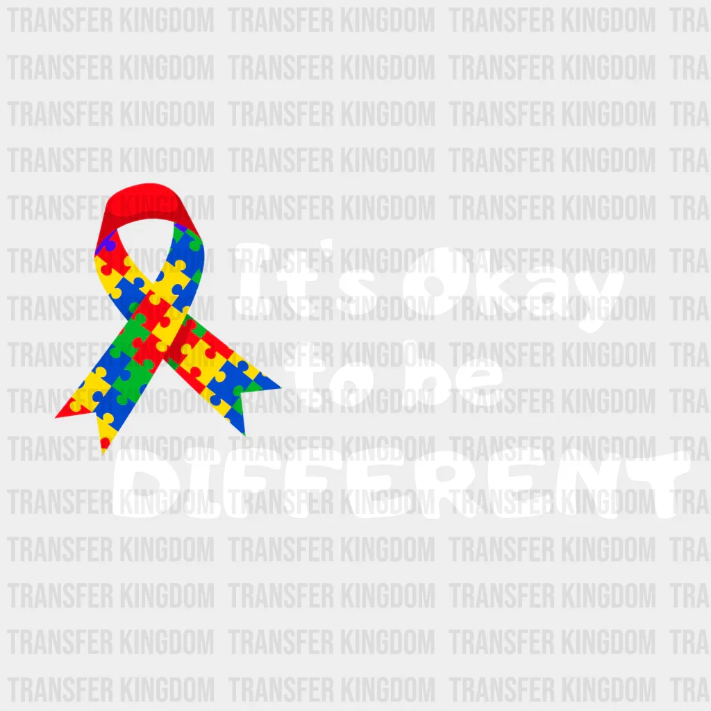 It's Okay To Be Different Autism Awareness Design - DTF heat transfer - Image 2