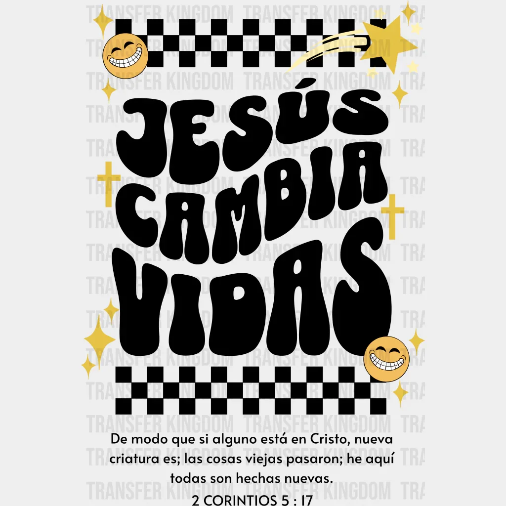 Jesus Cambia Vidas - Christianity DTF Transfer